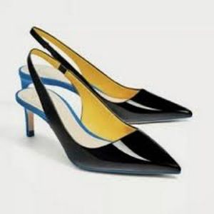 Zara Slingback Kitten Heels Size 40 (8.5 US)